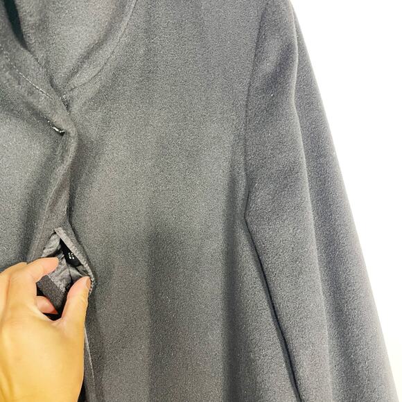 Dale Dressin Womens 2 Black Amicale Pure Cashmere Pea Coat Jacket Made in USA - Picture 13 of 13